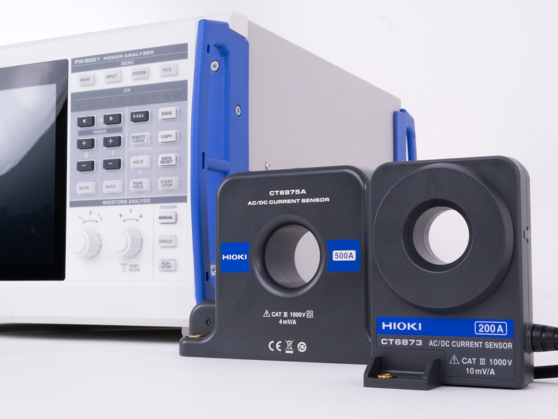 HIOKI CT6873 AC DC current sensor fluxgate current measurements for power analysis applications HIOKI CT6873 AC DC current sensor fluxgate current measurements for power analysis applications